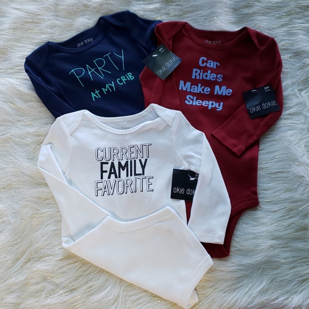 3 long sleeve onsies